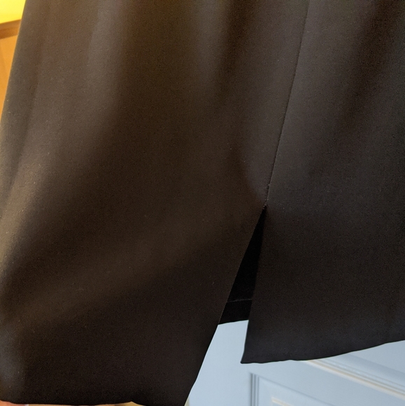 Black Knit Sleeveless Sheath with ruche detail at chest and waist - Picture 6 of 6